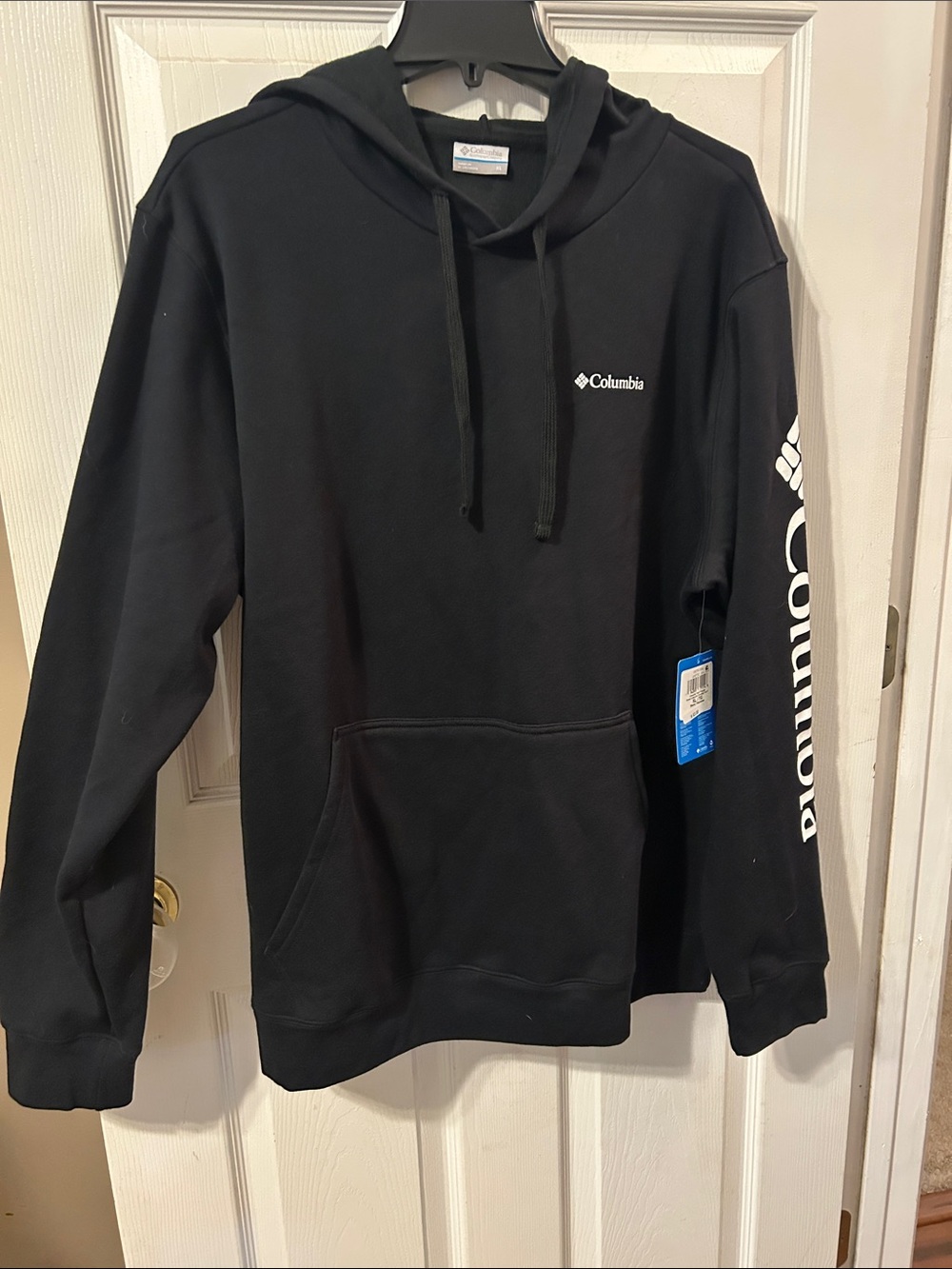 Columbia Black Hoodie with White Logo